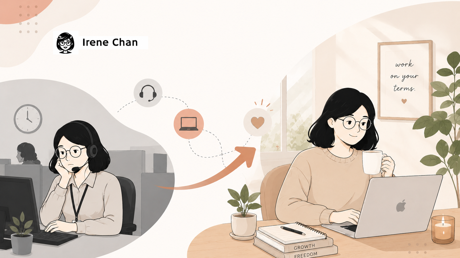 from call center to freelance freedom featured image